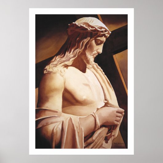 「情熱」イエズスの水彩画 ポスター (正面)