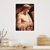 「情熱」イエズスの水彩画 ポスター (キッチン)