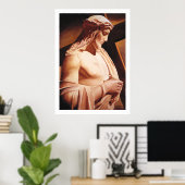 「情熱」イエズスの水彩画 ポスター (ホームオフィス)