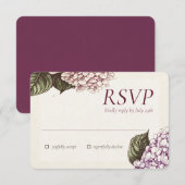 情熱 | ウェディング RSVP レスポンス カード (正面/裏面)