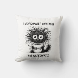 情緒不安定だがカフェイン入りおもしろい猫 クッション