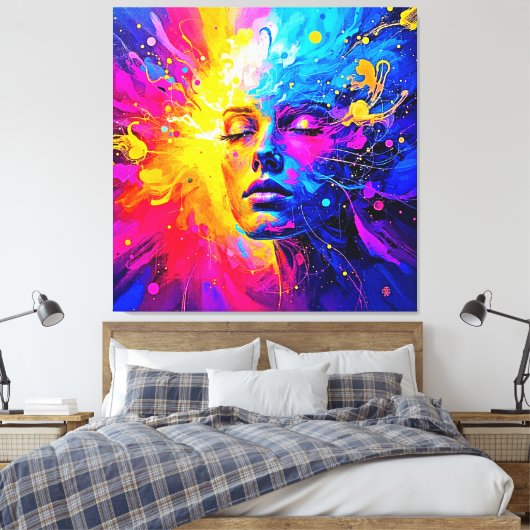 情緒放射能ポートレート キャンバスプリント (インサイチュ (寝室))