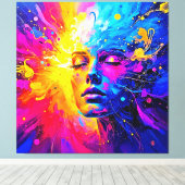 情緒放射能ポートレート キャンバスプリント (インサイチュ (ウッドフロア))
