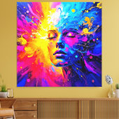 情緒放射能ポートレート キャンバスプリント (インサイチュ (リビング))