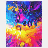 情緒放射能ポートレート フリースブランケット (正面)