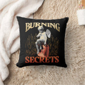 情緒的な火の装飾枕 – 燃える秘密 クッション (ブランケット)