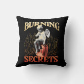 情緒的な火の装飾枕 – 燃える秘密 クッション (裏面)