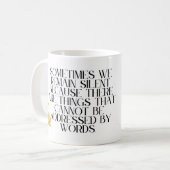 情静か報 – 深い引用文オン無口感覚 コーヒーマグカップ (正面左)