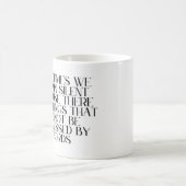 情静か報 – 深い引用文オン無口感覚 コーヒーマグカップ (中央)