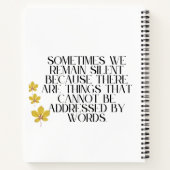 情静か報 – 深い引用文オン無口感覚 ノートブック (裏面)