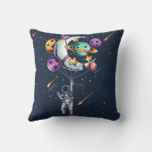惑星おもしろいの気球を持つ宇宙飛行士 クッション (裏面)