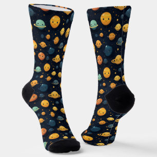 惑星おもしろい宇宙パターン ソックス