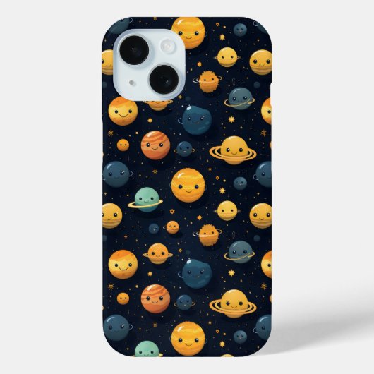 惑星おもしろい宇宙パターン Case-Mate iPhoneケース (裏面)