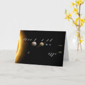 惑星および小型惑星の宇宙NASA カード (黄色い花)