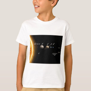 惑星および小型惑星の宇宙NASA Tシャツ