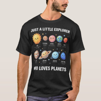 惑星が大好きなちょっとした冒険家 ソーラー Tシャツ