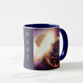 惑星が衝突 マグカップ (正面右)