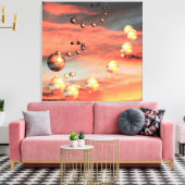 惑星が豊富にある キャンバスプリント (インサイチュ (リビング))