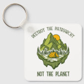 惑星ではなく家父長制を破壊する キーホルダー (正面)