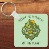 惑星ではなく家父長制を破壊する キーホルダー (正面)