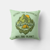 惑星ではなく家父長制を破壊する クッション (正面)