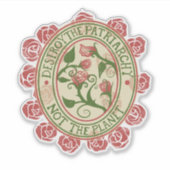 惑星ではなく家父長制を破壊する シール (正面)