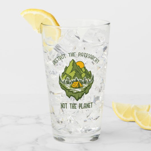 惑星ではなく家父長制を破壊する タンブラーグラス (アイス正面)