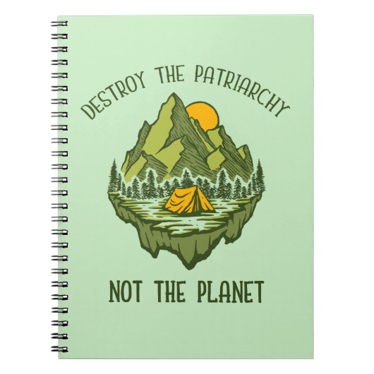 惑星ではなく家父長制を破壊する ノートブック (正面)
