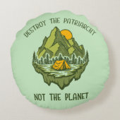 惑星ではなく家父長制を破壊する ラウンドクッション (裏面)