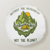 惑星ではなく家父長制を破壊する ラウンドクッション (裏面)