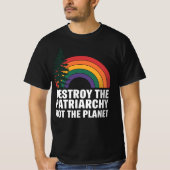 惑星ではなく家父長制を破壊する Tシャツ (正面)