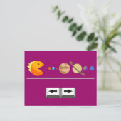 惑星とのゲームおもしろいのカスタムはがき ポストカード (スタンド正面)