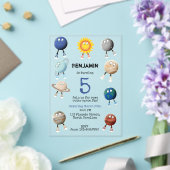 惑星とシステム太陽の子供の誕生日 アクリル招待状 (インサイチュ (ウェディング))