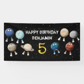 惑星とシステム太陽の子供の誕生日 横断幕 (横)