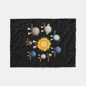 惑星とシス太陽のテム フリースブランケット (正面(横))