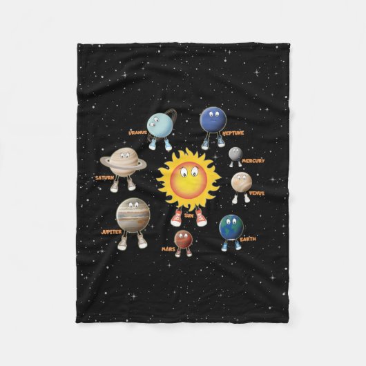 惑星とシス太陽のテム フリースブランケット (正面)