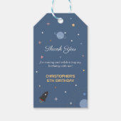 惑星とロケット、宇宙の感謝のギフトタグ ギフトタグ (正面)