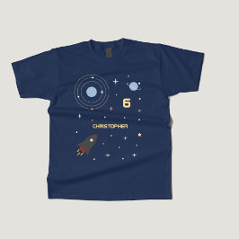惑星とロケット、宇宙人キッドTシャツ Tシャツ