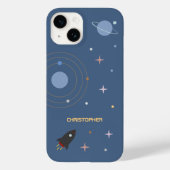 惑星とロケット、宇宙船外箱 Case-Mate iPhoneケース (裏面)