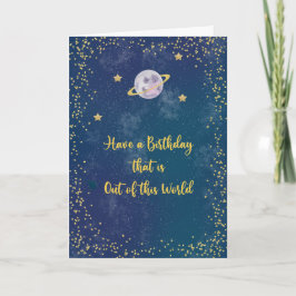 惑星と星との世界誕生日から カード
