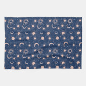 惑星と星パターン キッチンタオル (横)