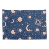 惑星と星パターン 枕カバー (裏面-右)