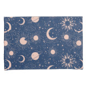 惑星と星パターン 枕カバー (正面右)