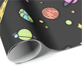 惑星と星宇宙包み紙 ラッピングペーパー (ロールコーナー)