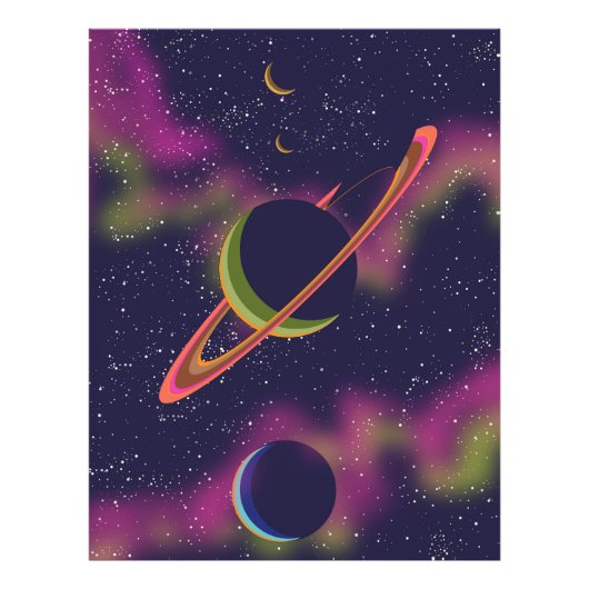 惑星と星 フォトプリント            (正面)