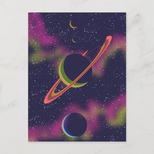 惑星と星 ポストカード (正面)
