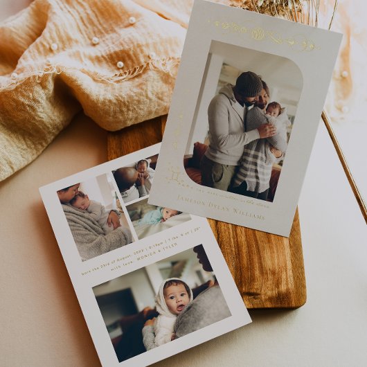 惑星と星〔占星術の〕十二宮図 |ジェミニ誕生のお知らせ 箔招待状