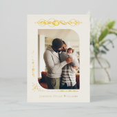 惑星と星〔占星術の〕十二宮図 | Leo誕生発表 箔招待状 (立ち正面)