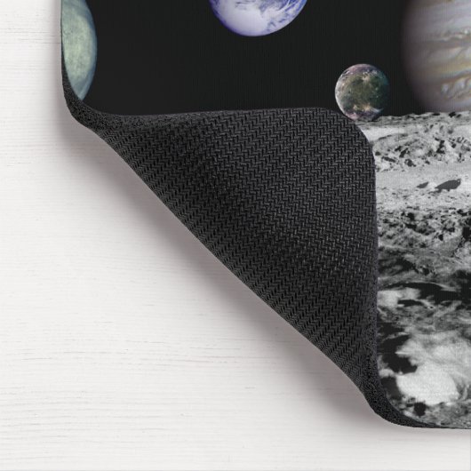 惑星と木星の月のモンタージュ マウスパッド (コーナー)