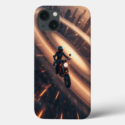 惑星と未来都市で乗馬する自動運転士 Case-Mate iPhoneケース (裏面)